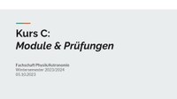 Kurs C - Module und Prüfungen