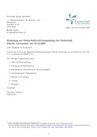 Einladung zur FSVV am 2025-12-18