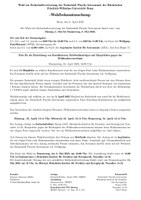 Wahlbekanntmachung FSV-Wahl Physik/Astronomie