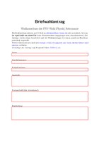 Briefwahlantrag zur FSV-Wahl Mai 2025