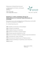 Einladung zur 2. Ordentlichen Sitzung des Wahlausschusses am 24.04.2025