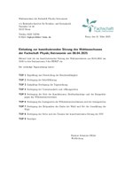 Einladung zur konstituierenden Sitzung des Wahlausschusses am 08.04.2025
