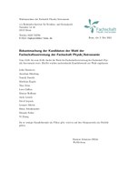 Liste der Kandidierenden für die FSV (pdf)