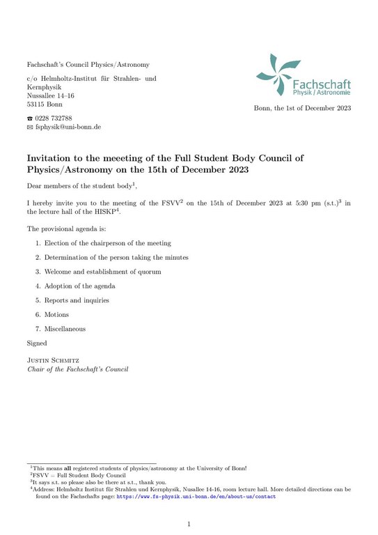Invitation FSVV 2023-12-15