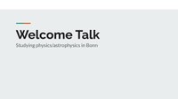 Master Welcome Talk